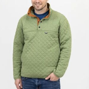 NWT Rock Monkey Quilted Pullover Green Men's Large $98 Retail